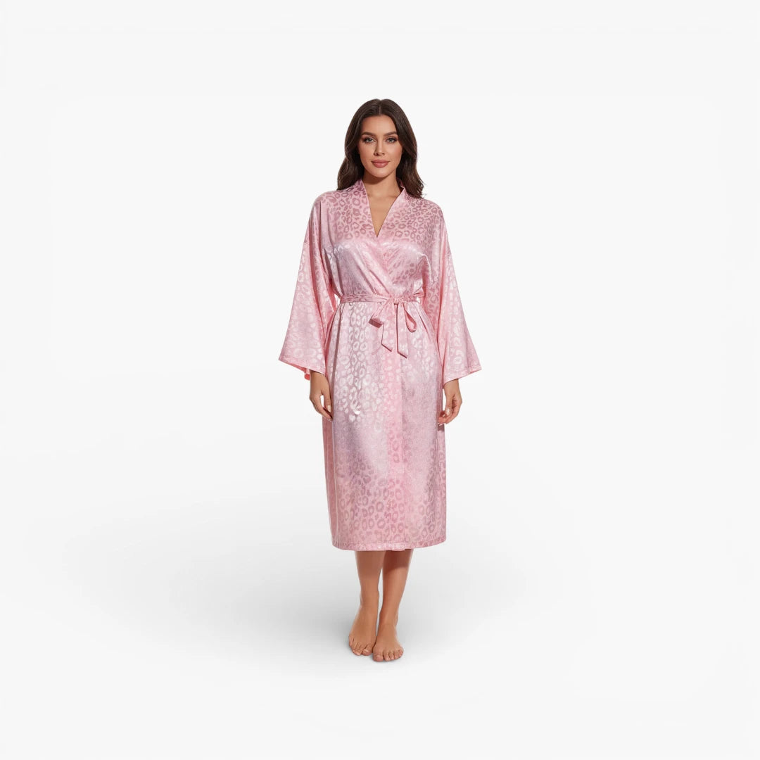 Peignoir Noir Adulte Femme en Polyester