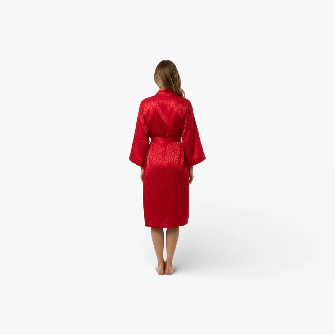 Peignoir Noir Adulte Femme en Polyester