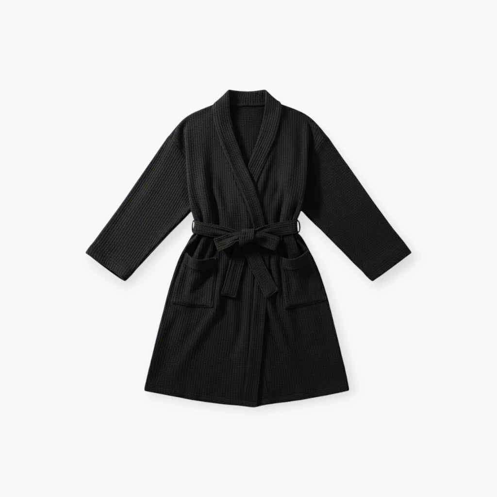 Peignoir Noir Femme Polaire