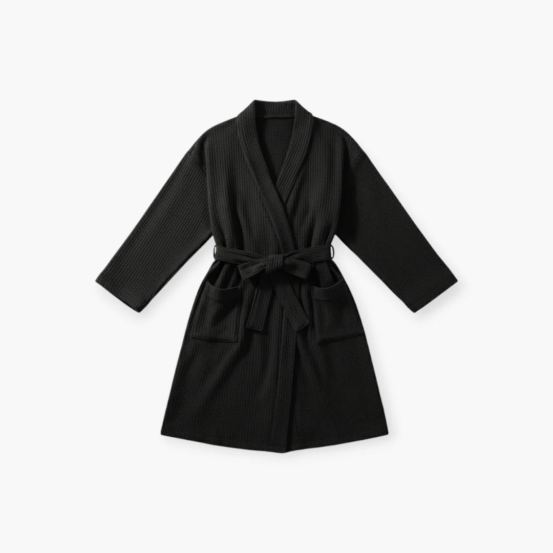 Peignoir Noir Femme Polaire