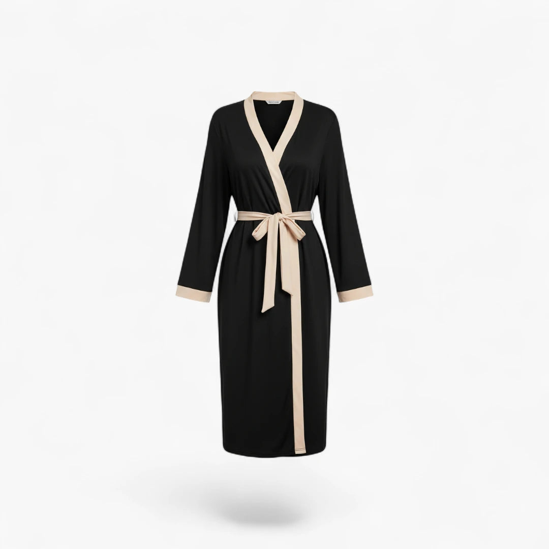 Peignoir Polaire Noir Adulte Femme