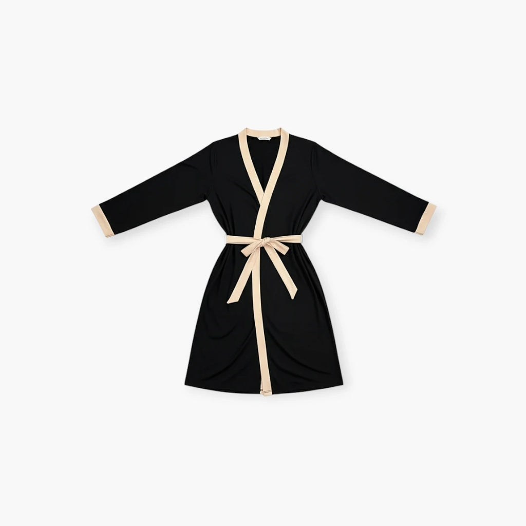 Peignoir Polaire Noir Adulte Femme