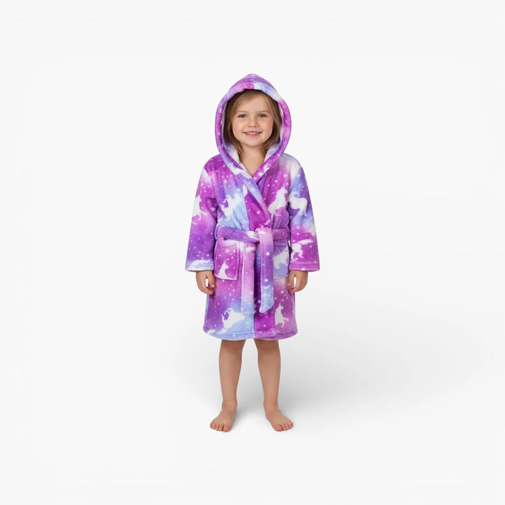 Peignoir Bain Enfant Licorne Coton