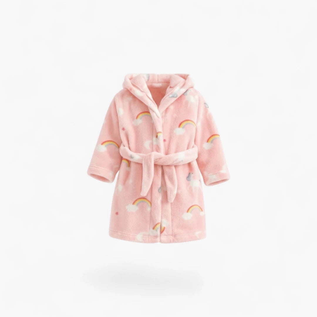 Peignoir Enfant Arc en Ciel Tissu Polaire