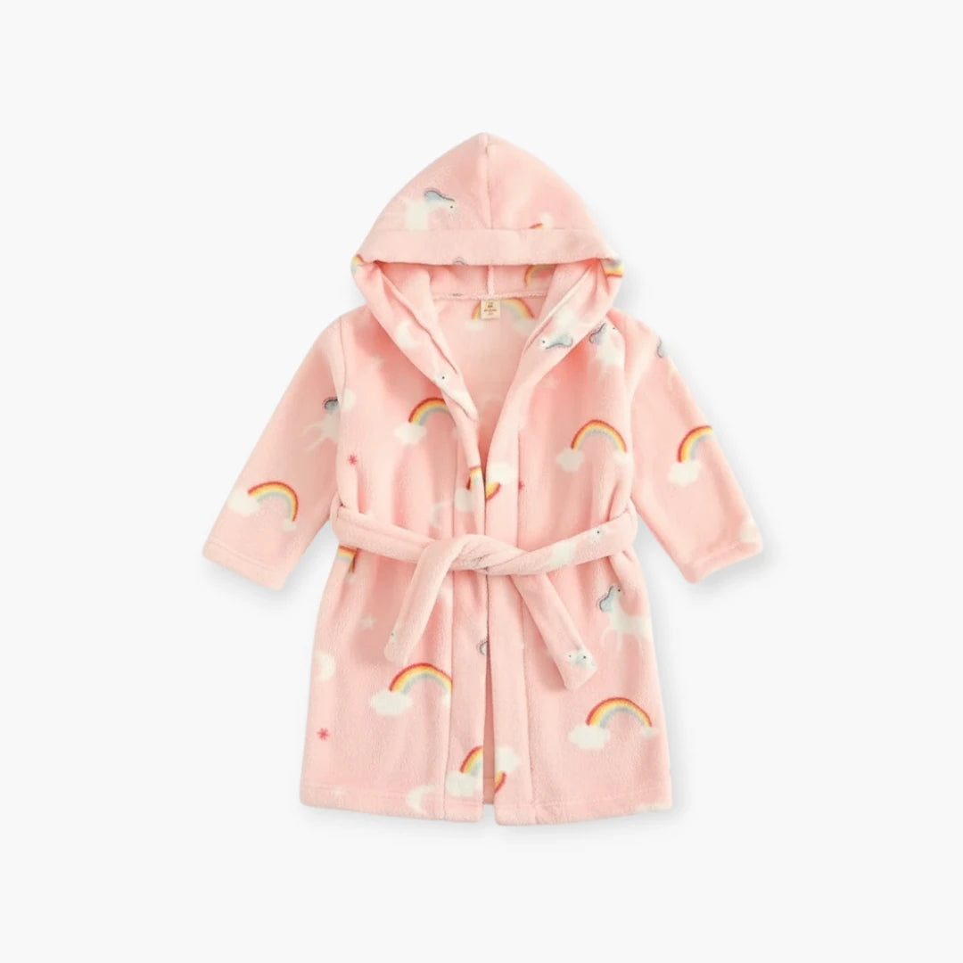 Peignoir Enfant Arc en Ciel Tissu Polaire