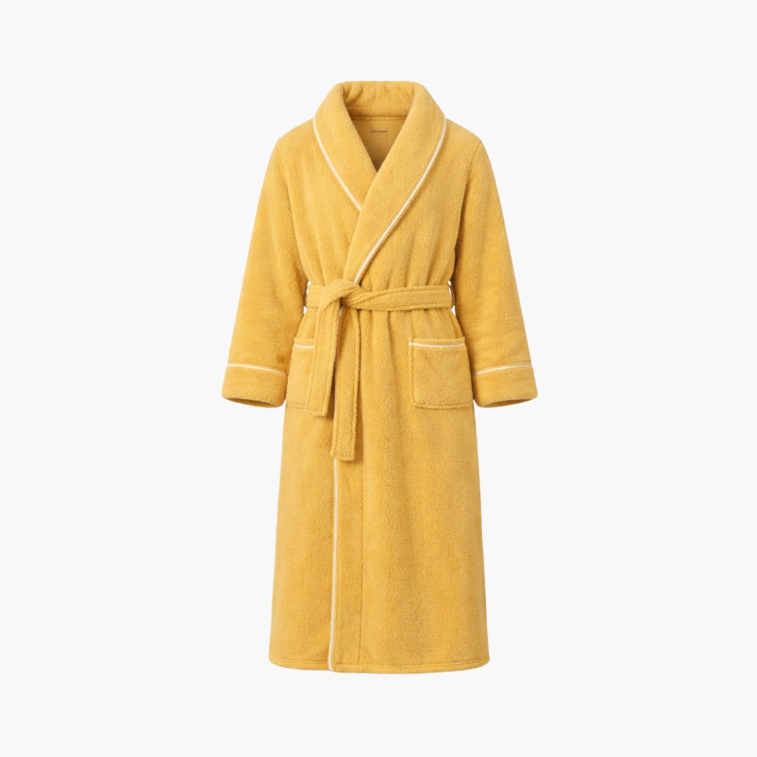 Peignoir Homme - Long Jaune Épais