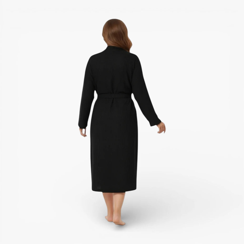 Peignoir Noir Femme Polaire