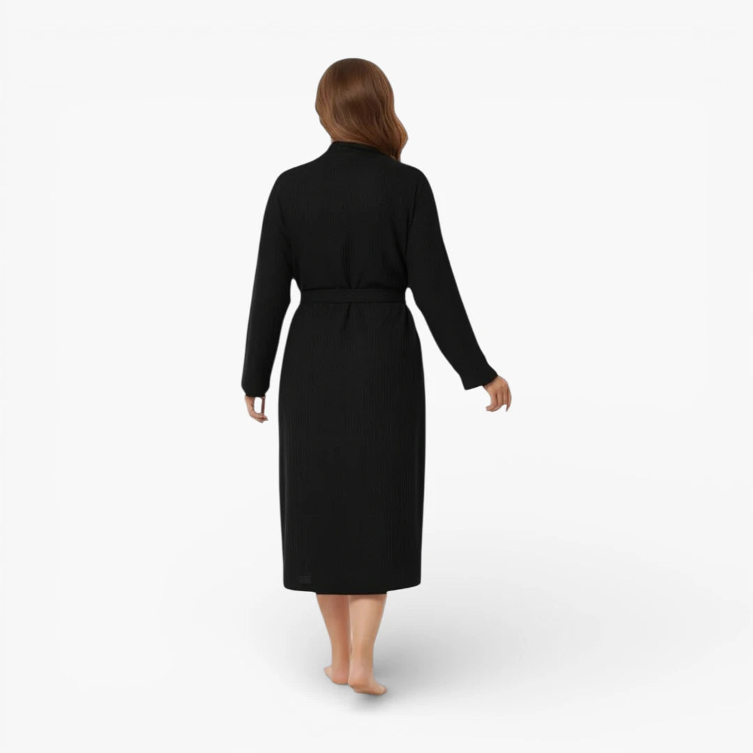 Peignoir Noir Femme Polaire