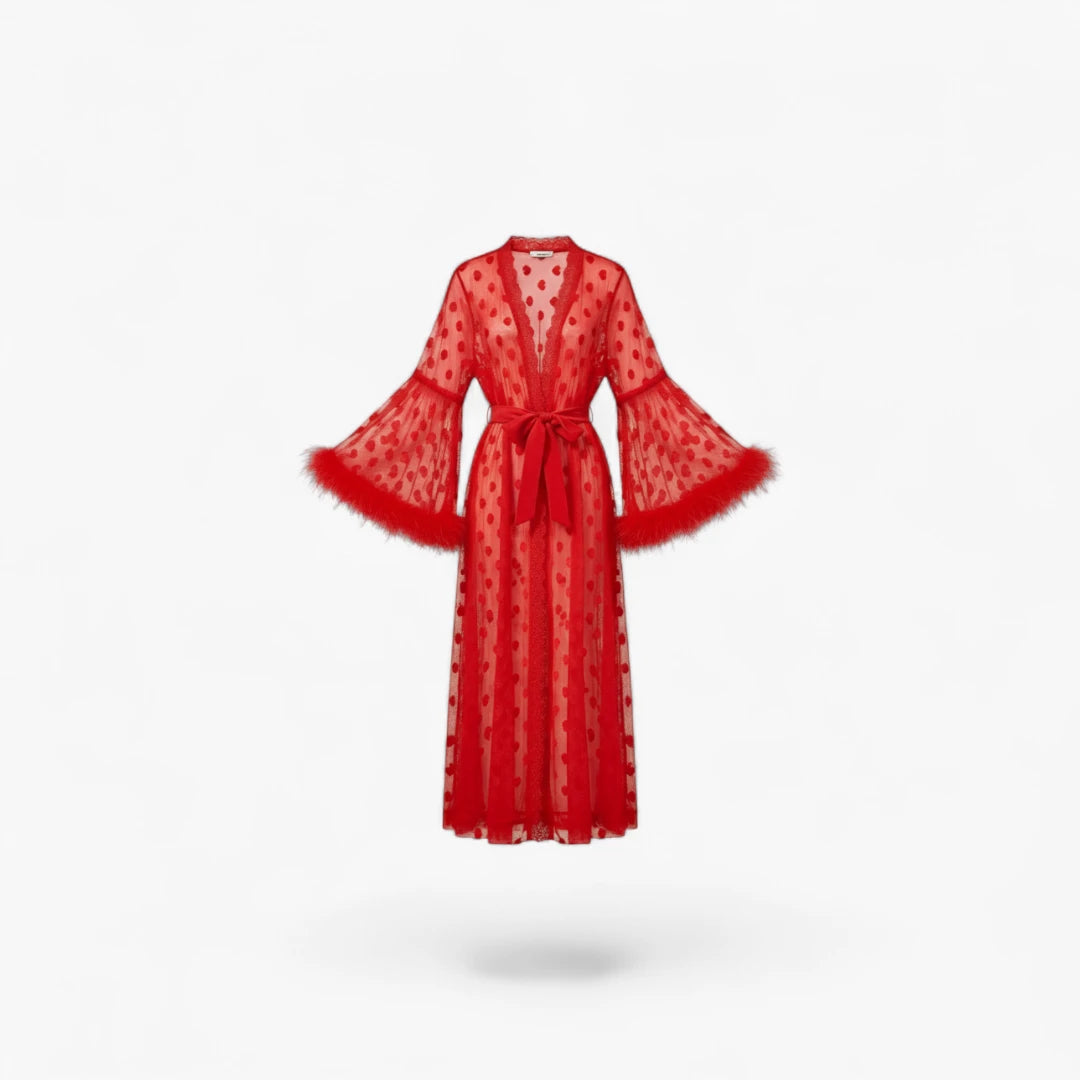 Peignoir Sexy Long en Satin Femme