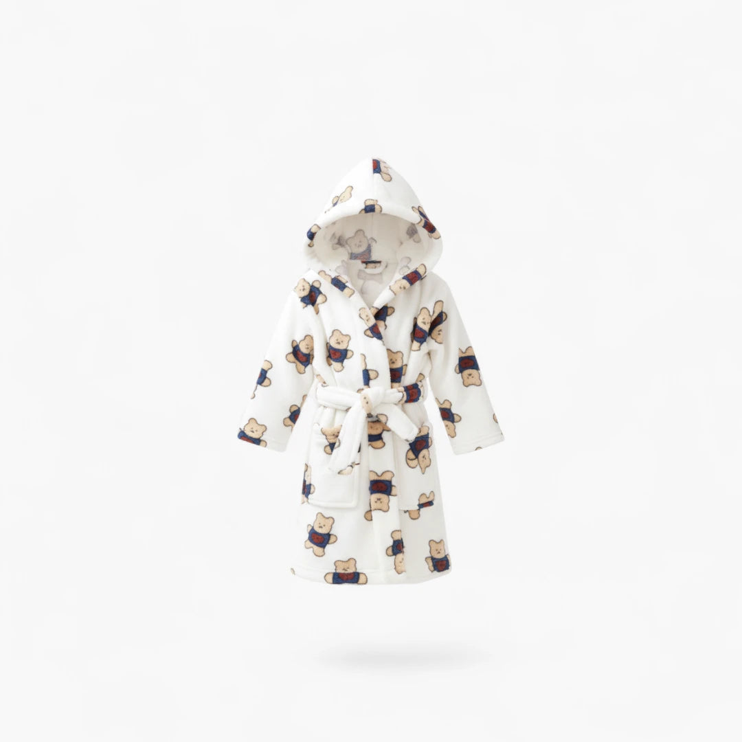 Peignoir de Bain Capuche Ours Enfants
