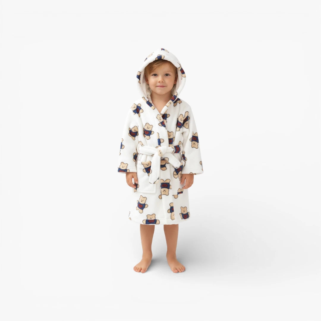 Peignoir de Bain Capuche Ours Enfants