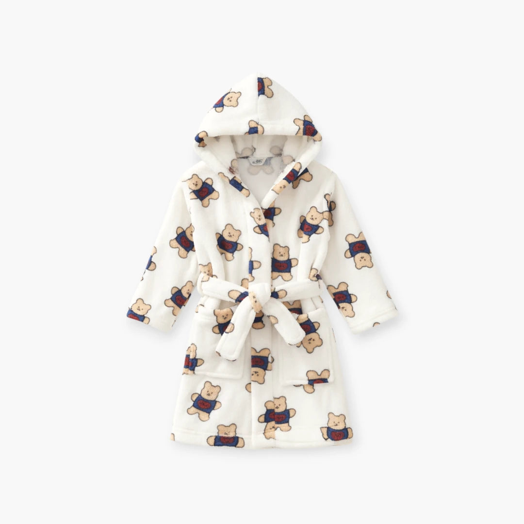 Peignoir de Bain Capuche Ours Enfants