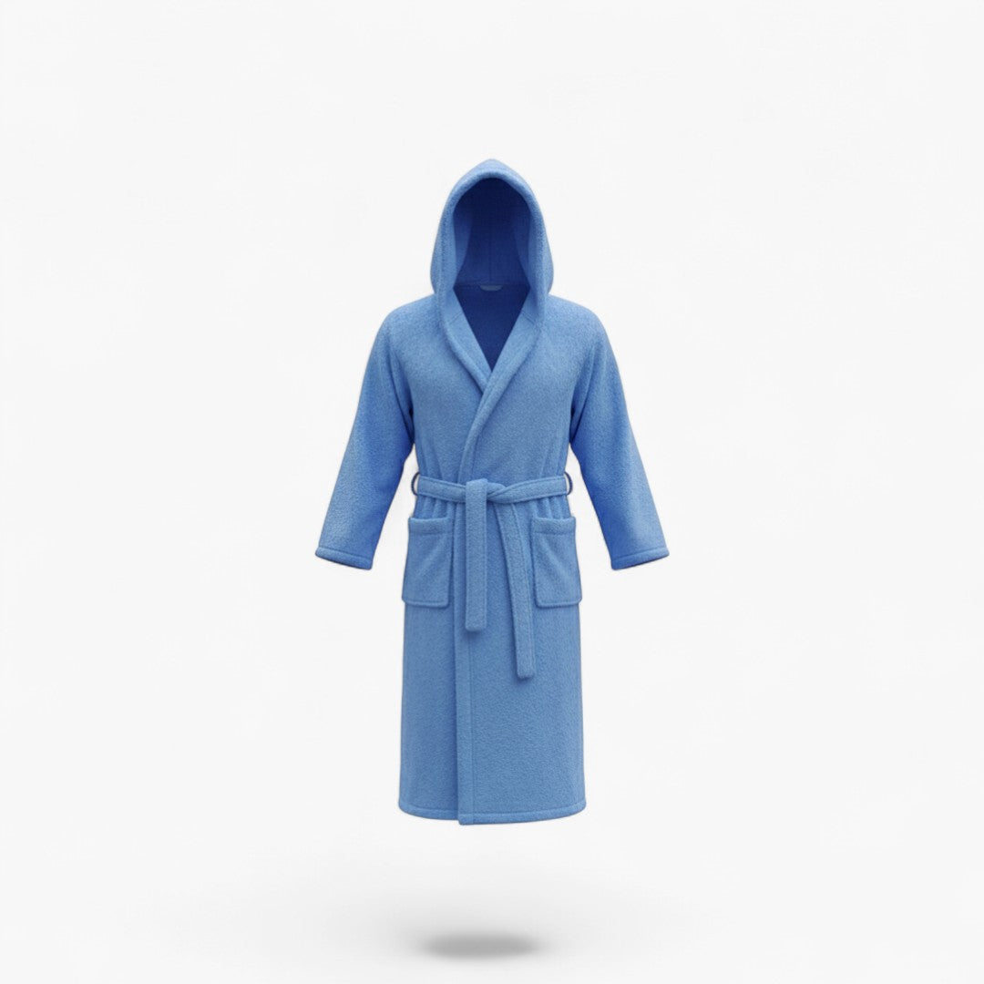 Peignoir de bain pour homme 100 % coton avec capuche