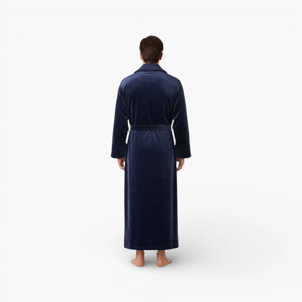Peignoir Homme Grande Taille Éponge Bleu Marine