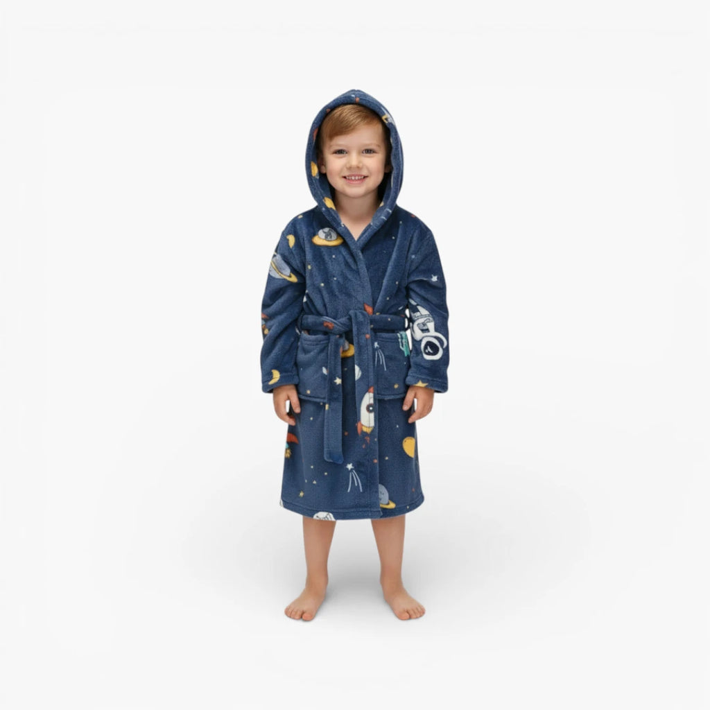 Peignoir garcon bleu