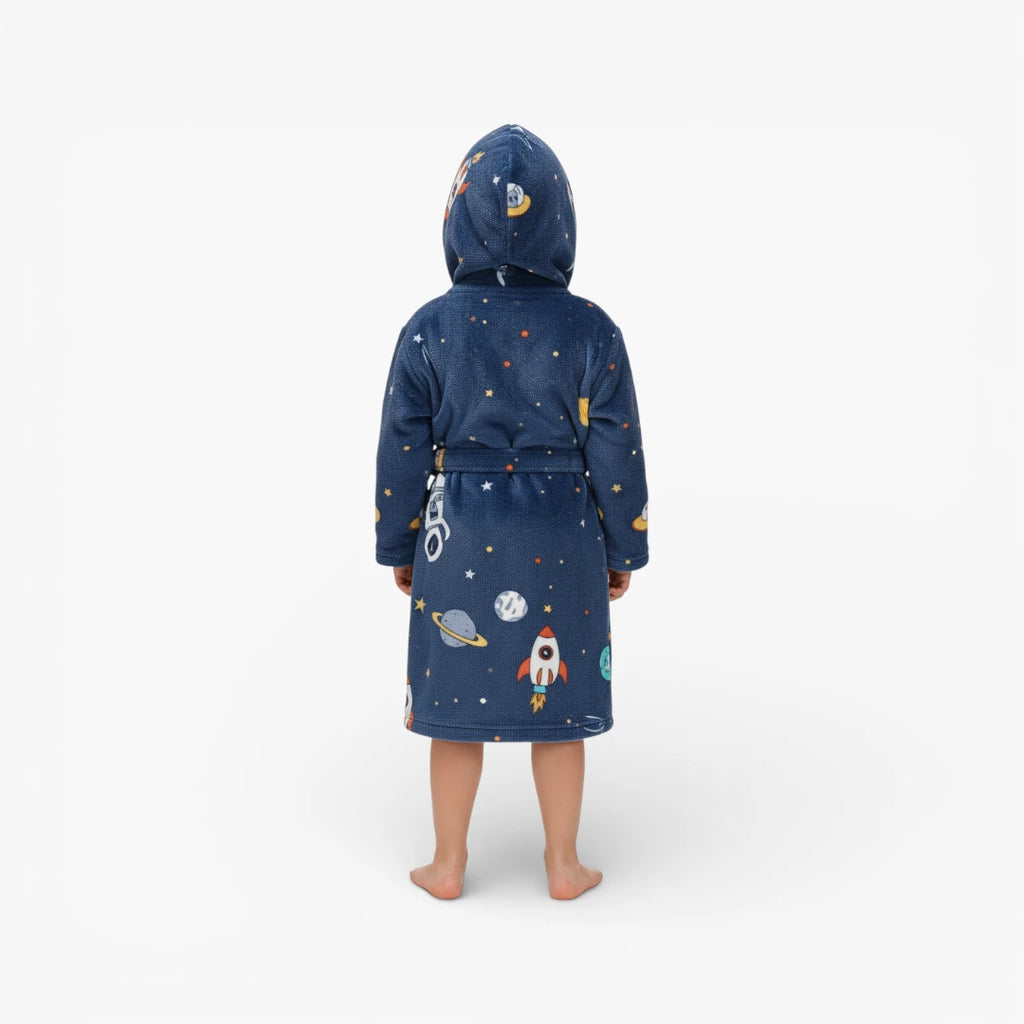 Peignoir garcon bleu