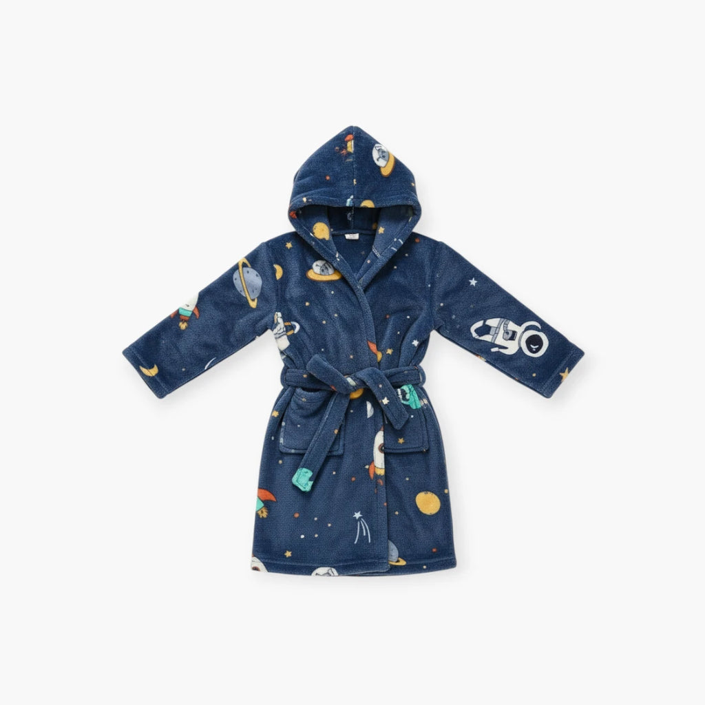 Peignoir garcon bleu