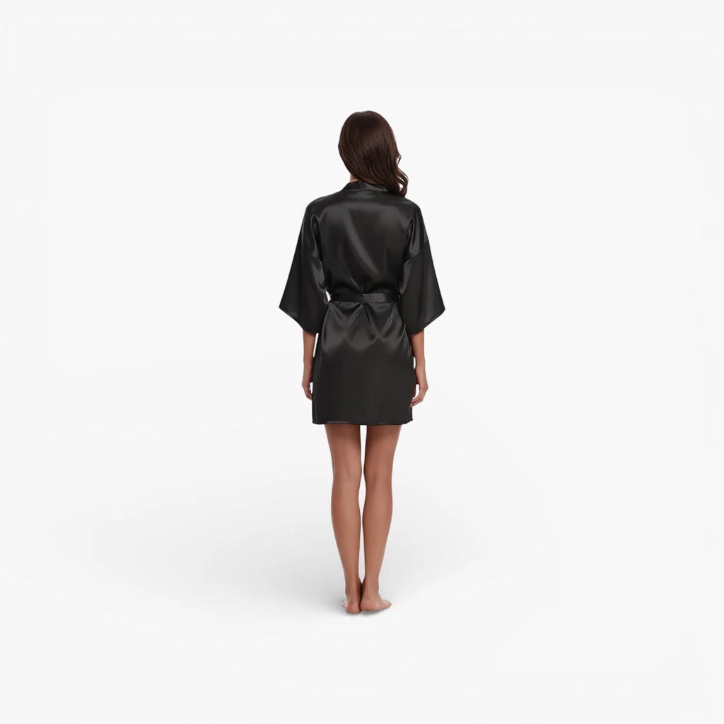 Peignoir Court en Soie Femme