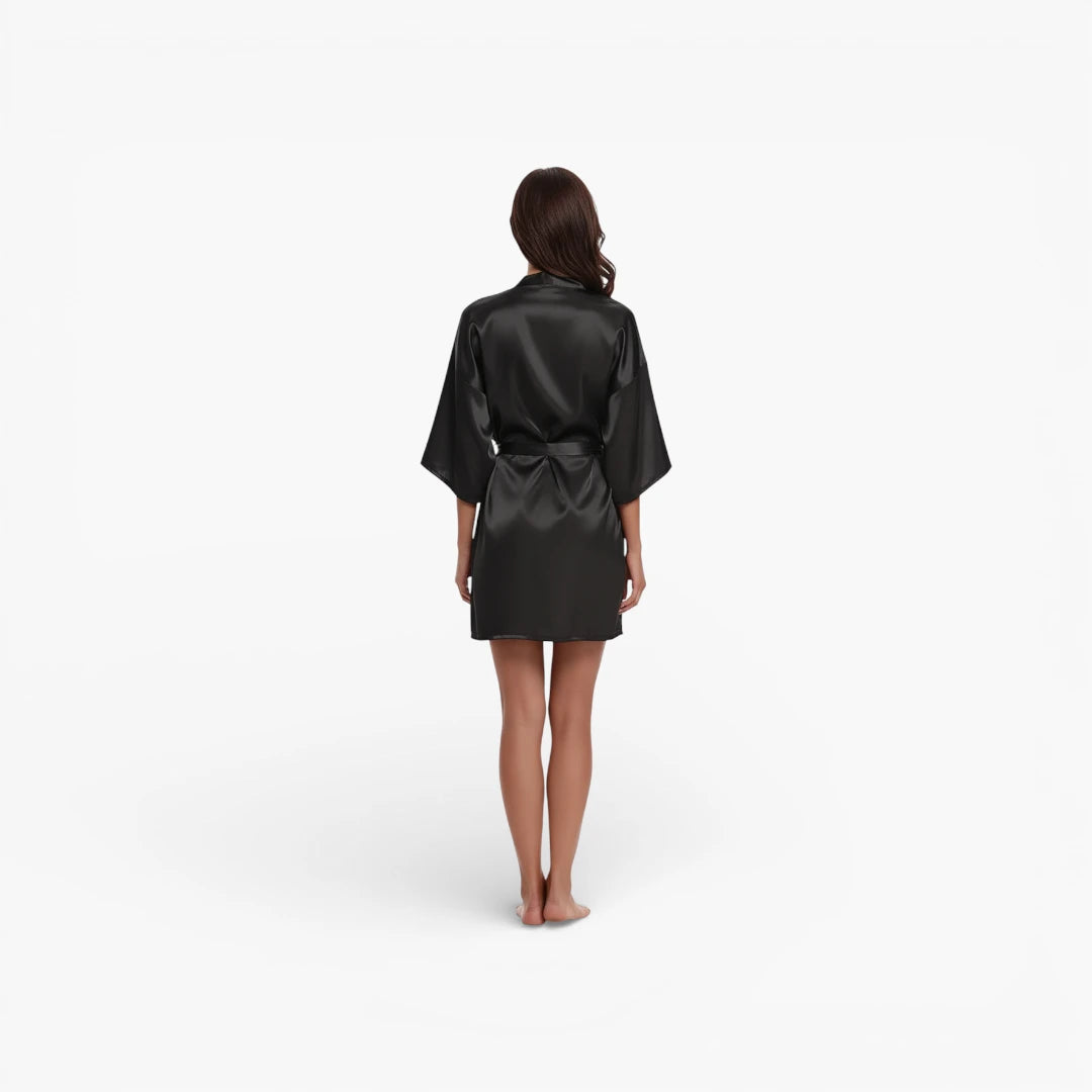 Peignoir Court en Soie Femme