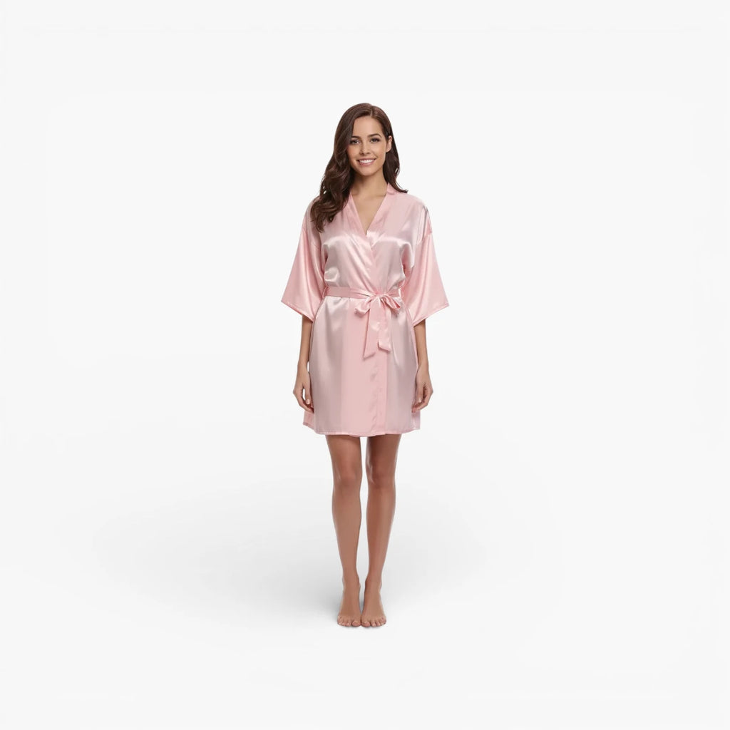 Peignoir Court en Soie Femme