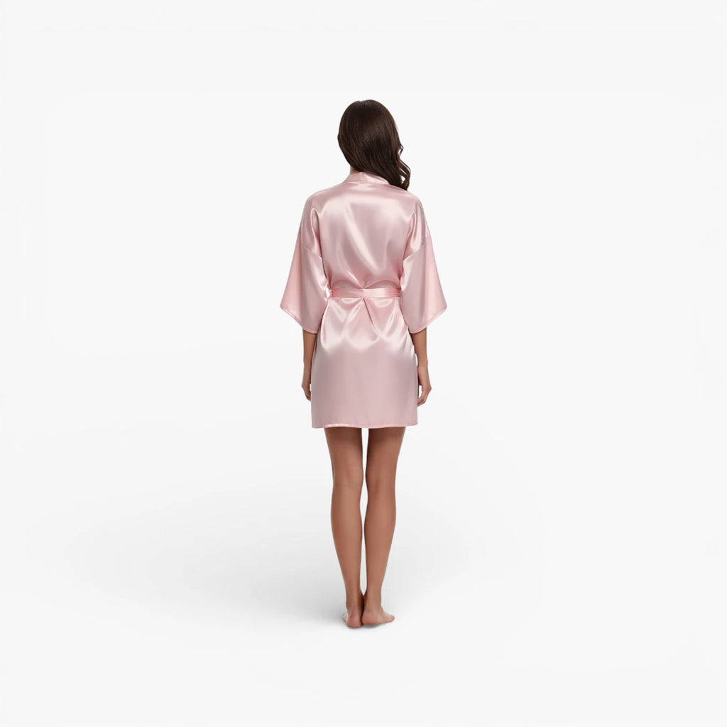 Peignoir Court en Soie Femme