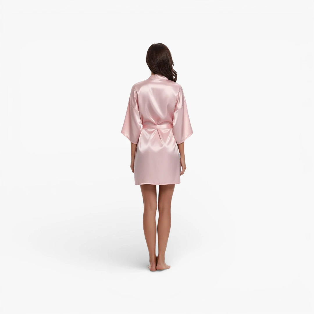 Peignoir Court en Soie Femme