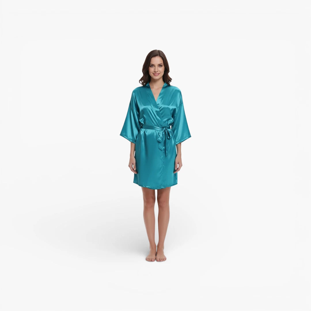 Peignoir Court en Soie Femme