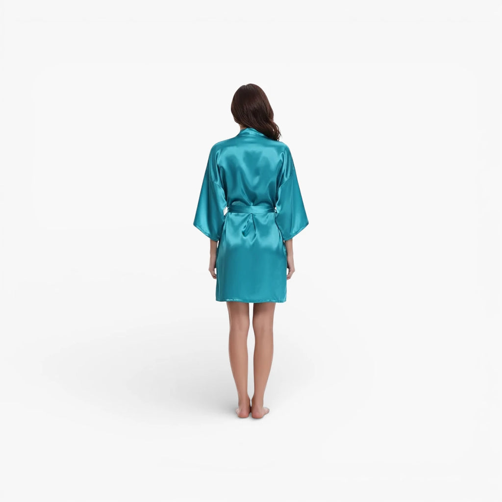 Peignoir Court en Soie Femme