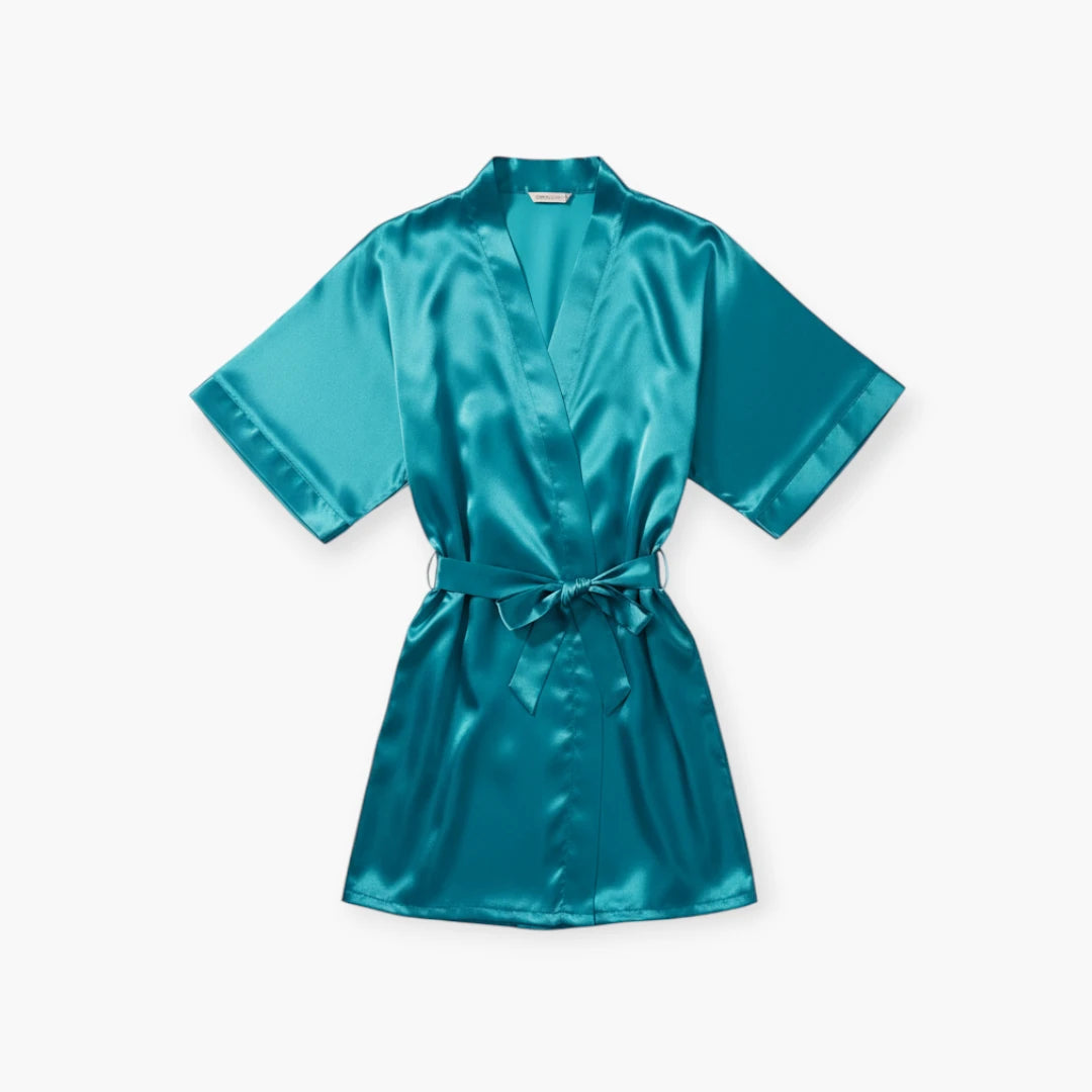 Peignoir Court en Soie Femme