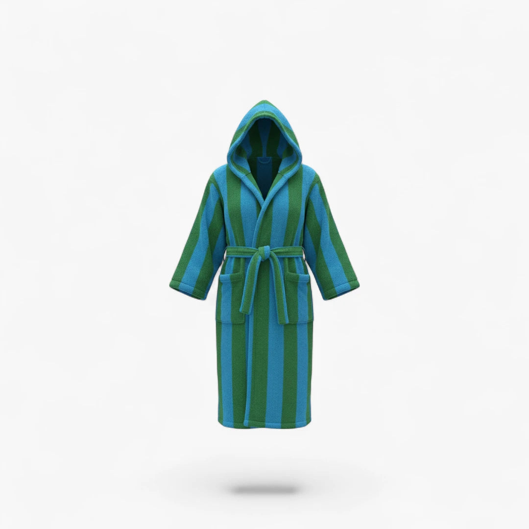 Peignoir de Bain Femme à Rayures