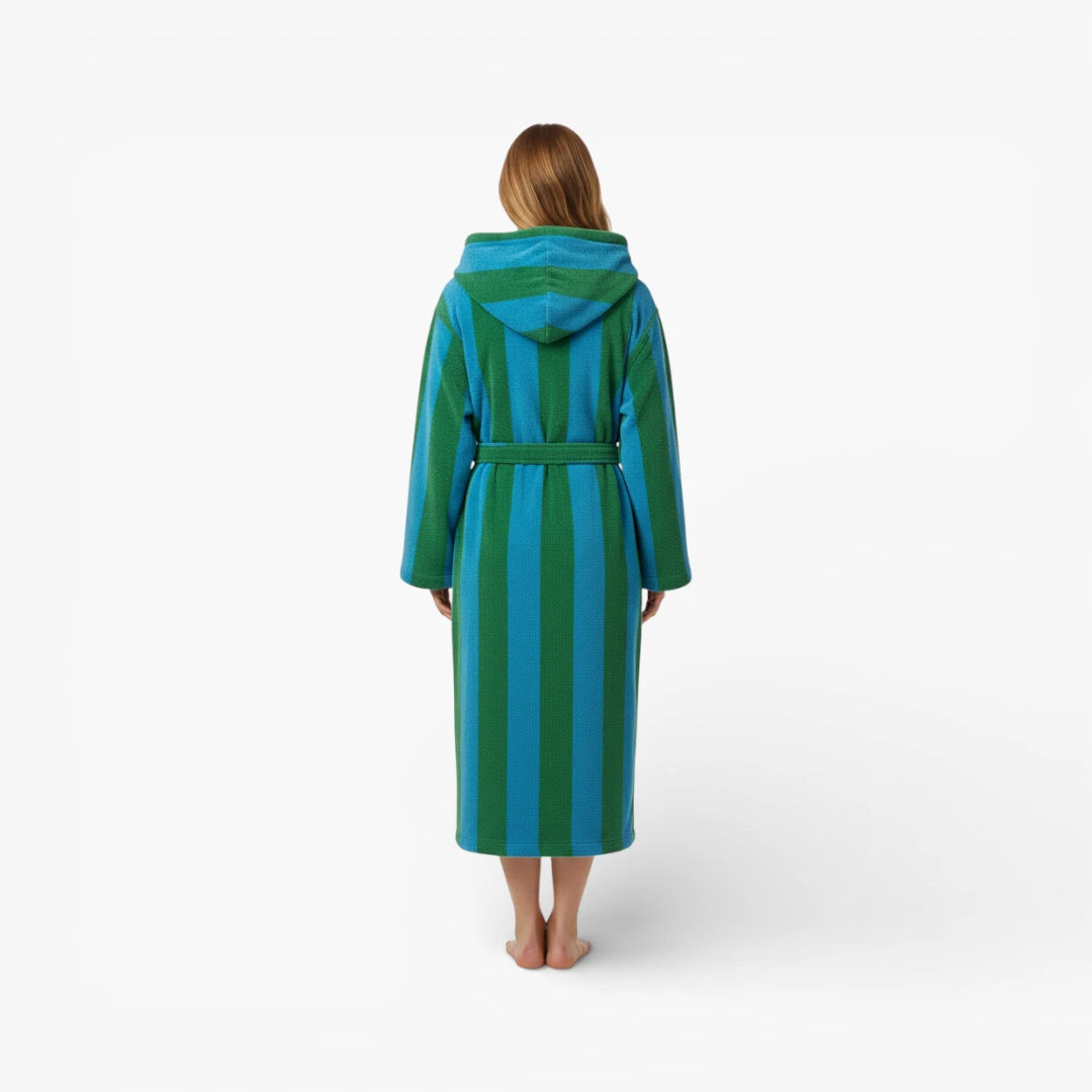 Peignoir de Bain Femme à Rayures