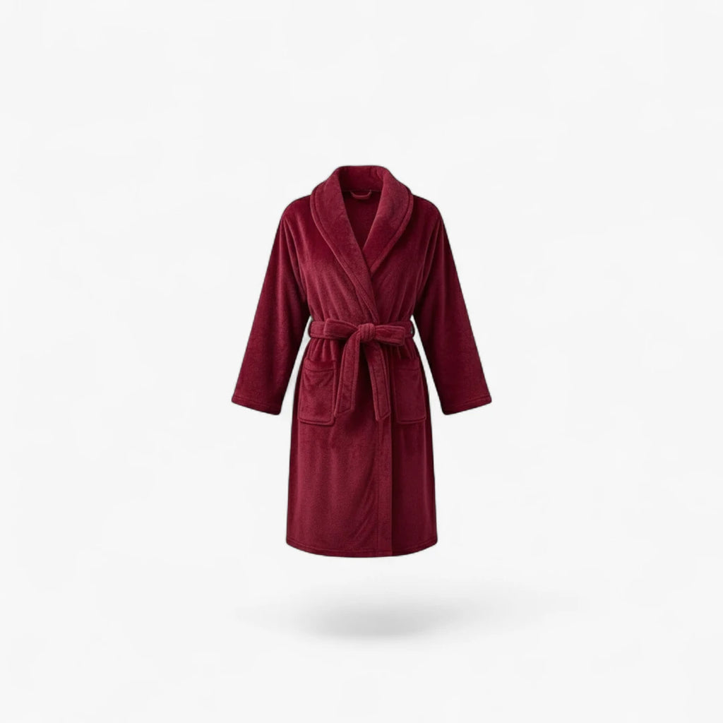 Peignoir de bain femme bordeaux