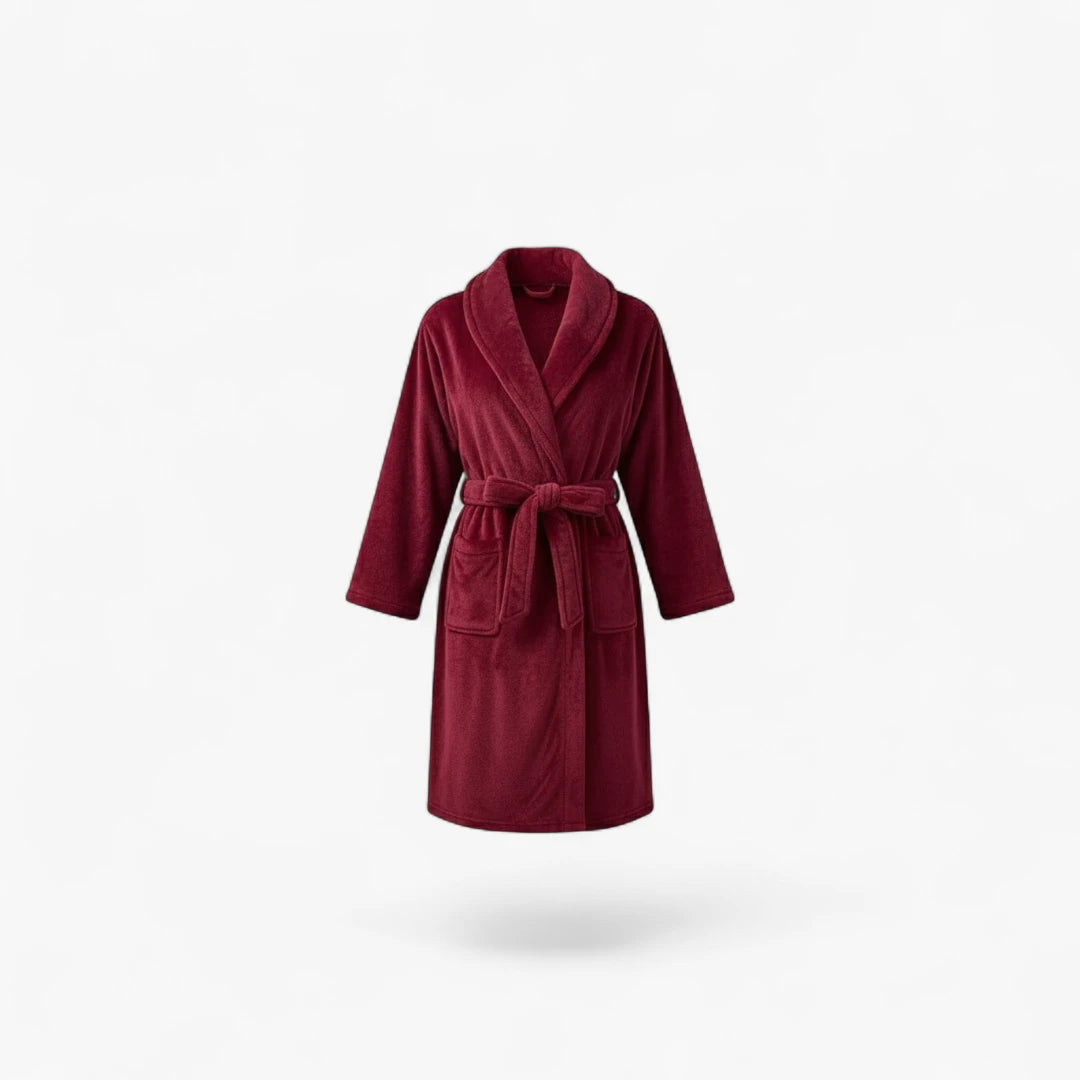 Peignoir de bain femme bordeaux