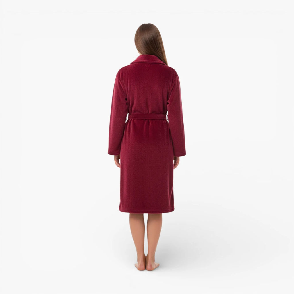 Peignoir de bain femme bordeaux