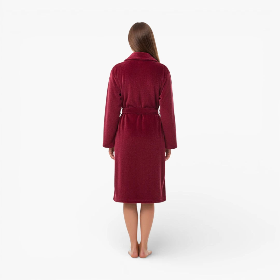 Peignoir de bain femme bordeaux