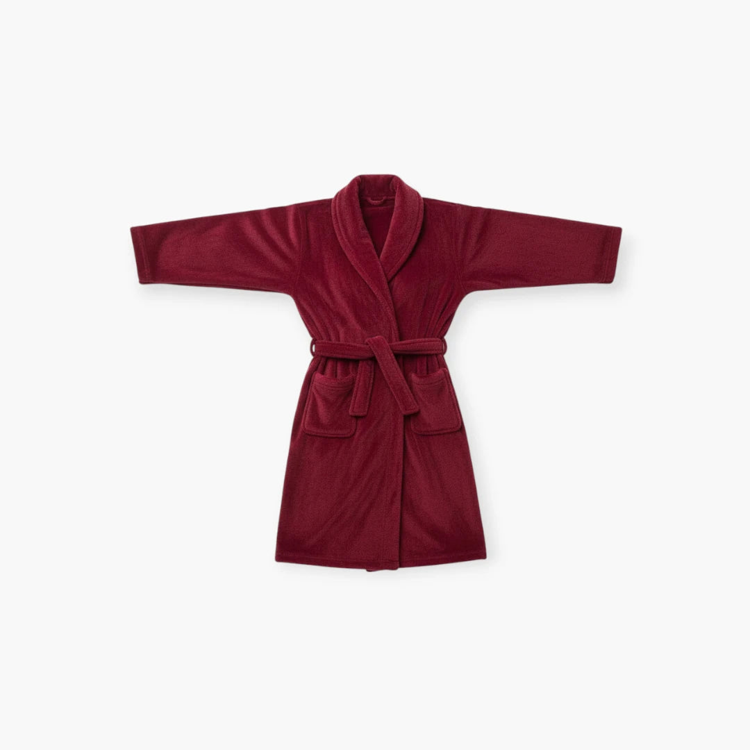 Peignoir de bain femme bordeaux