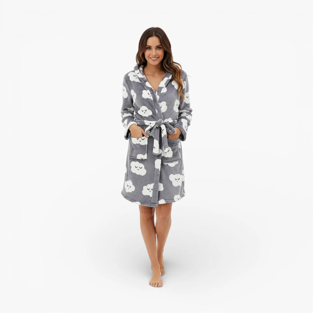 Peignoir Femme Polyester à Capuche