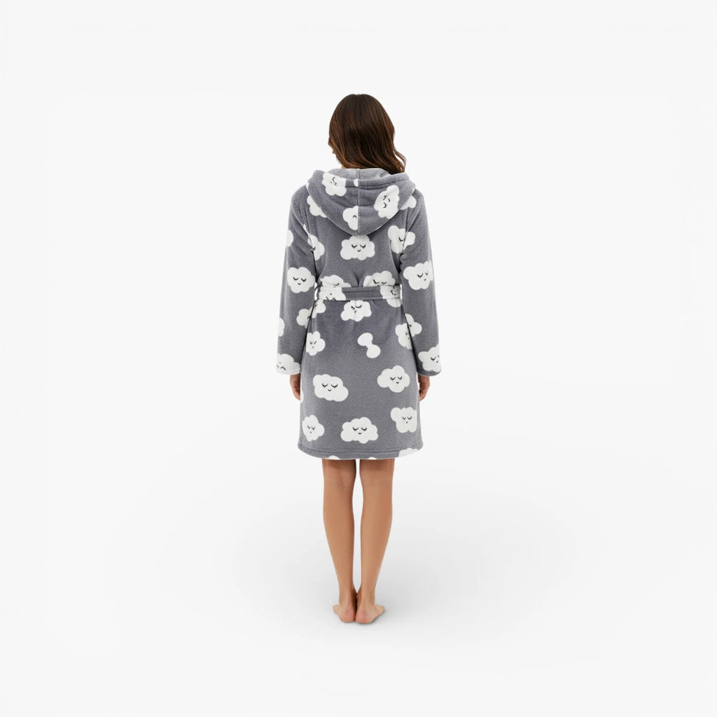 Peignoir Femme Polyester à Capuche