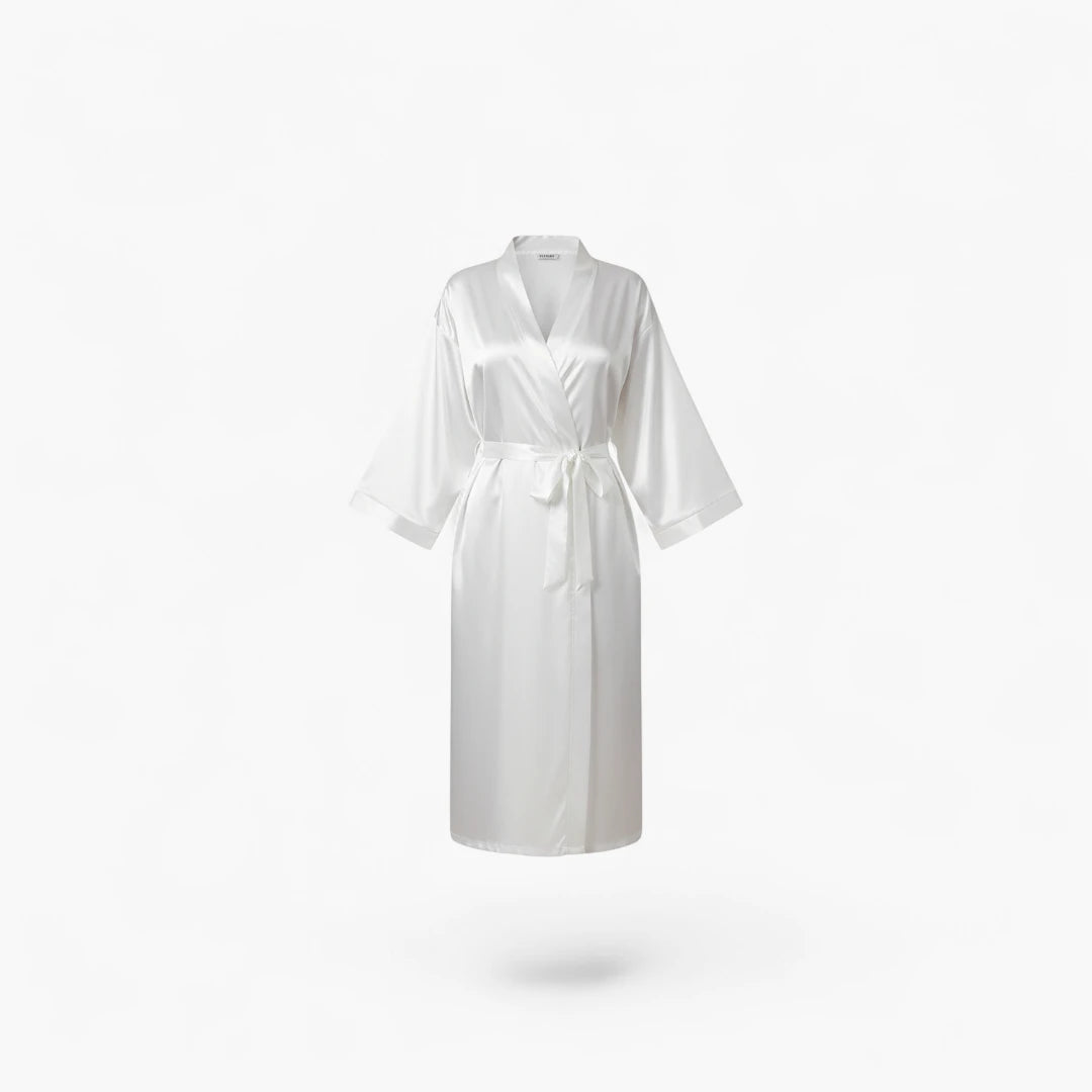 Peignoir femme satin blanc