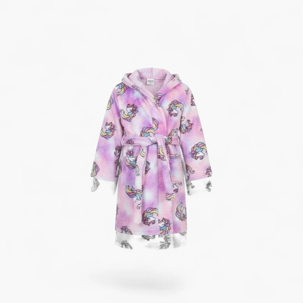 Peignoir licorne rose