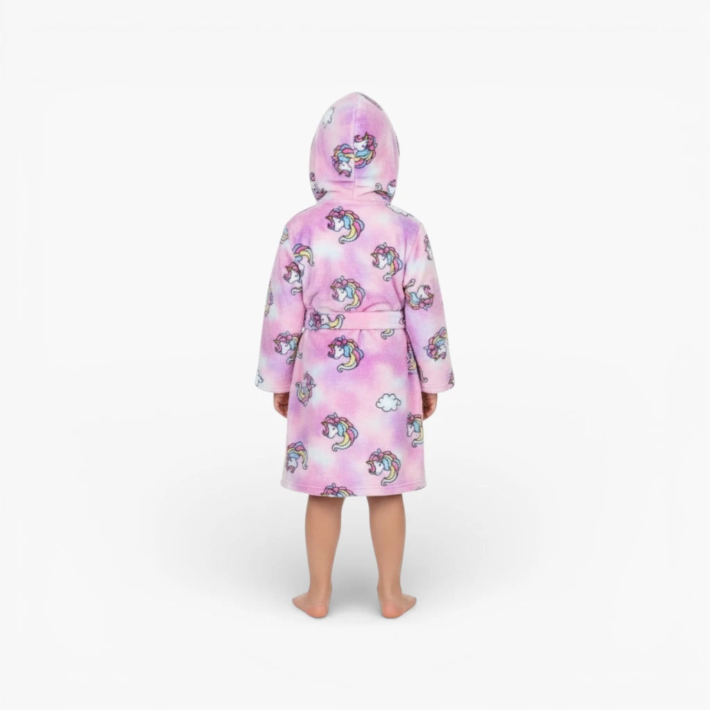 Peignoir licorne rose