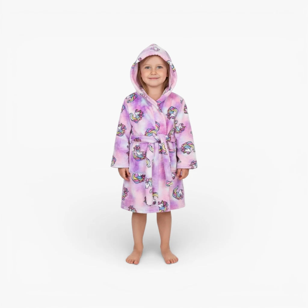 Peignoir licorne rose