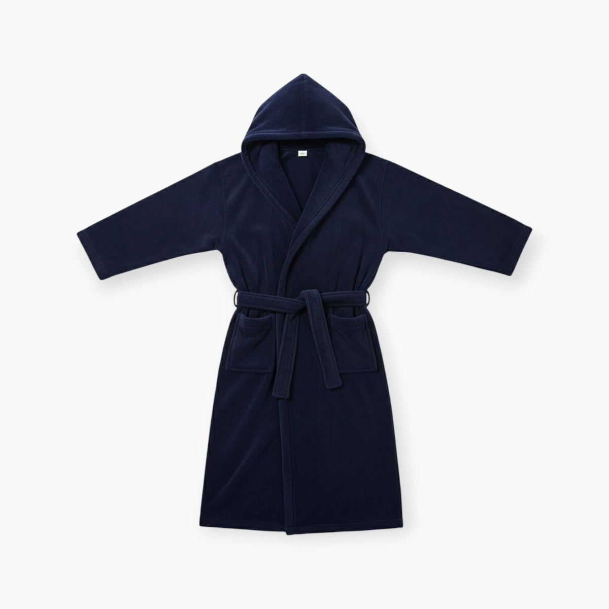 Peignoir Homme à Capuche – Polaire Bleu Marine Long
