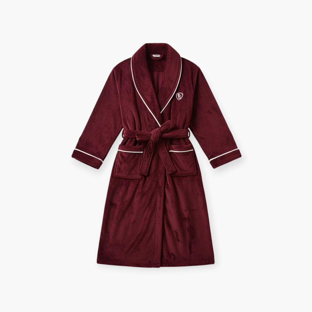 Peignoir Homme en Polaire – Couleur Bordeaux