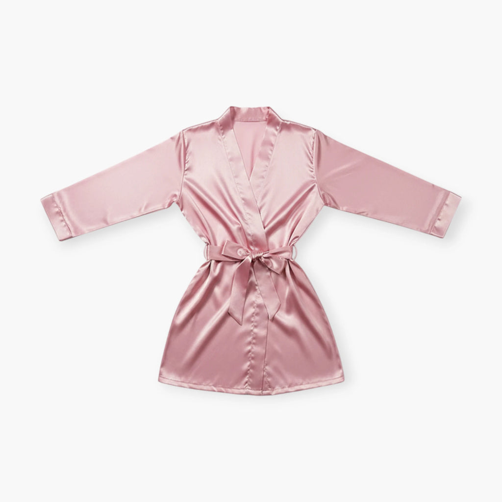 Peignoir Femme Satin – Rose Court et Raffiné