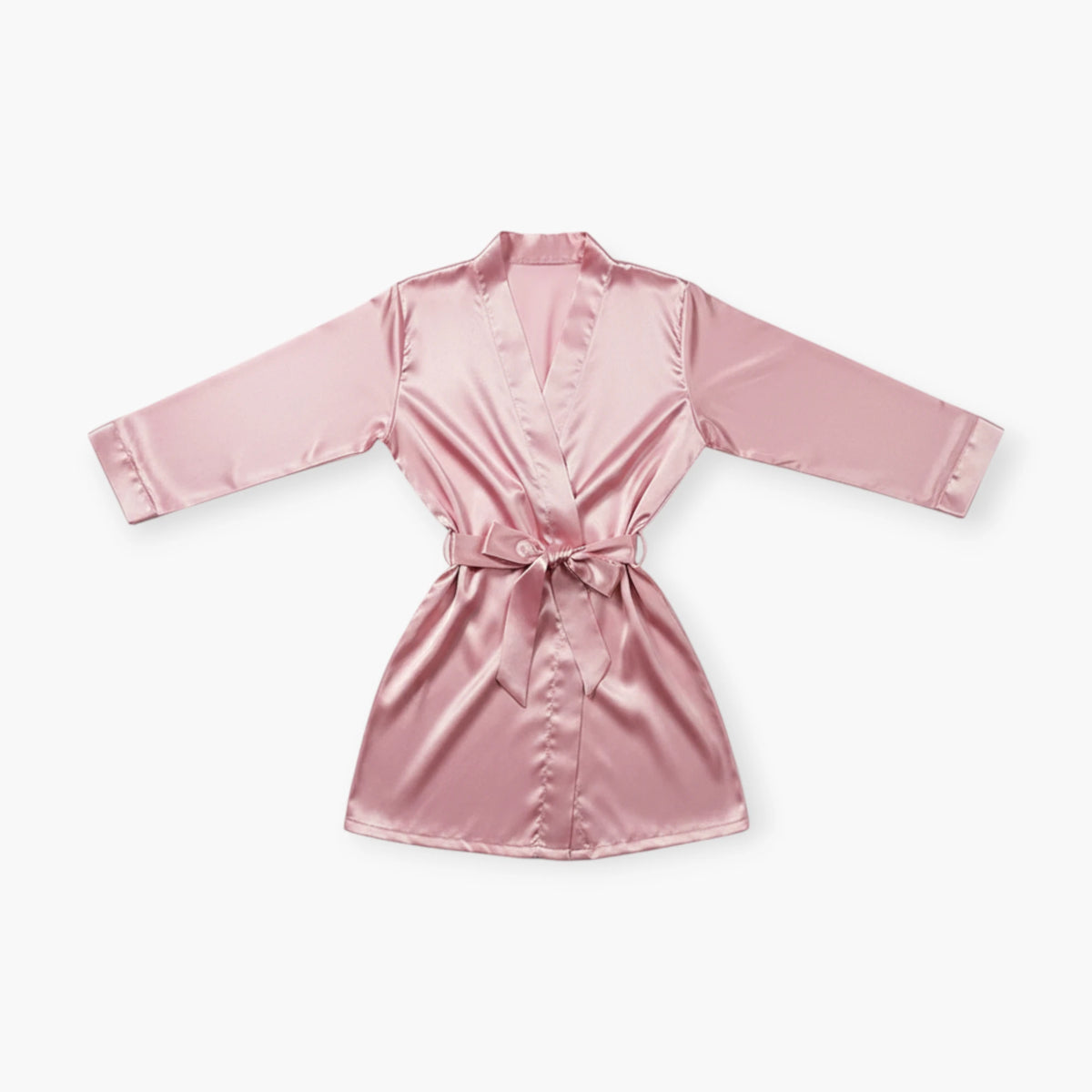 Peignoir Femme Satin – Rose Court et Raffiné