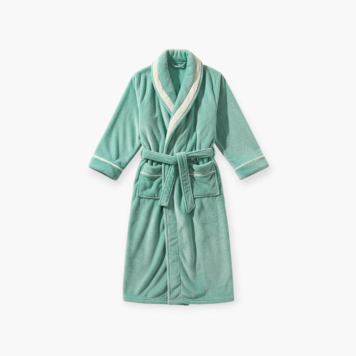 Peignoir Homme Long - Turquoise en Flanelle