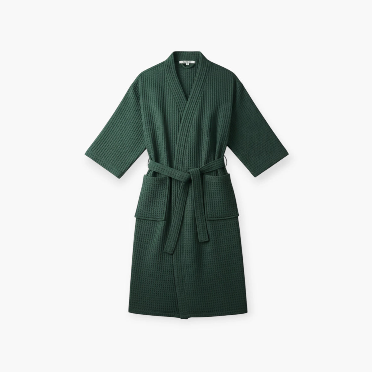 Peignoir En Coton – Nid d’Abeille Vert