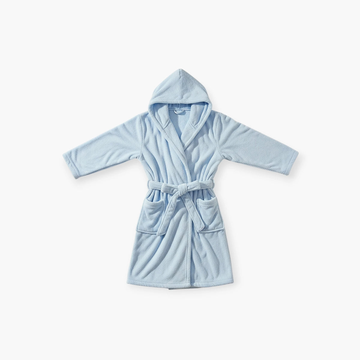Peignoir Femme – Hiver Bleu à Capuche
