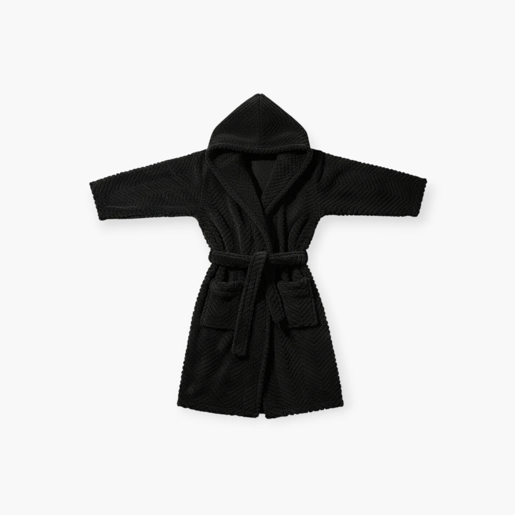 Peignoir Femme – Hiver Épais Noir